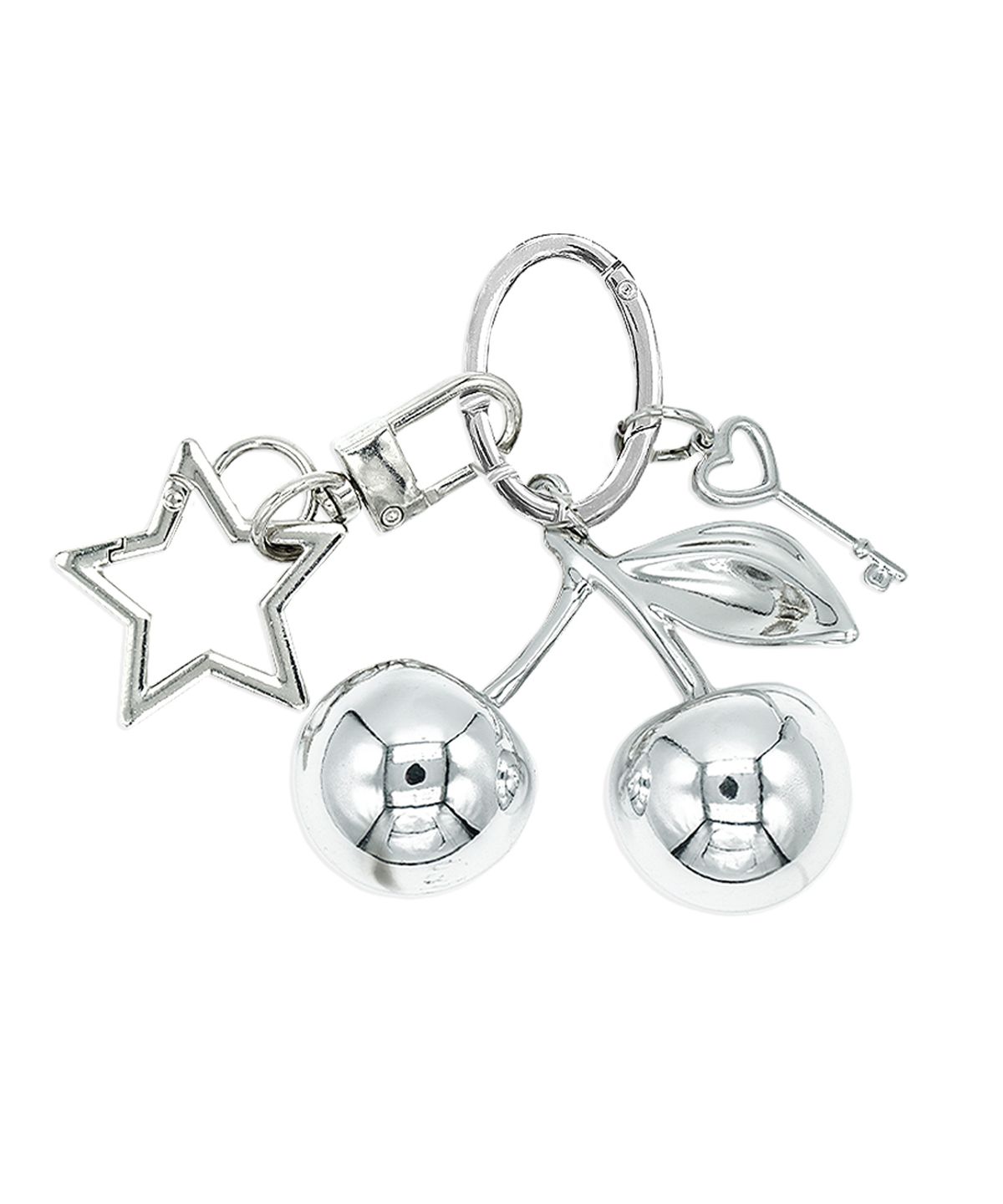 랜덤오프(RANDOMOFF) Silver cherry star keyring