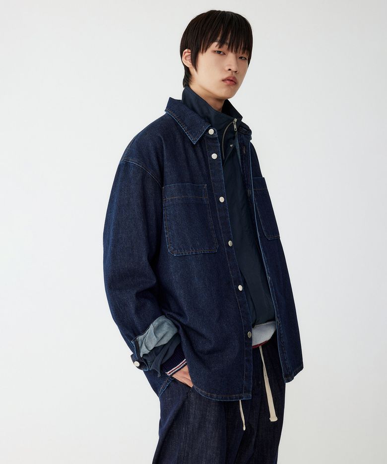 [MEN] 셔츠형 데님 점퍼_인디고 9155313137