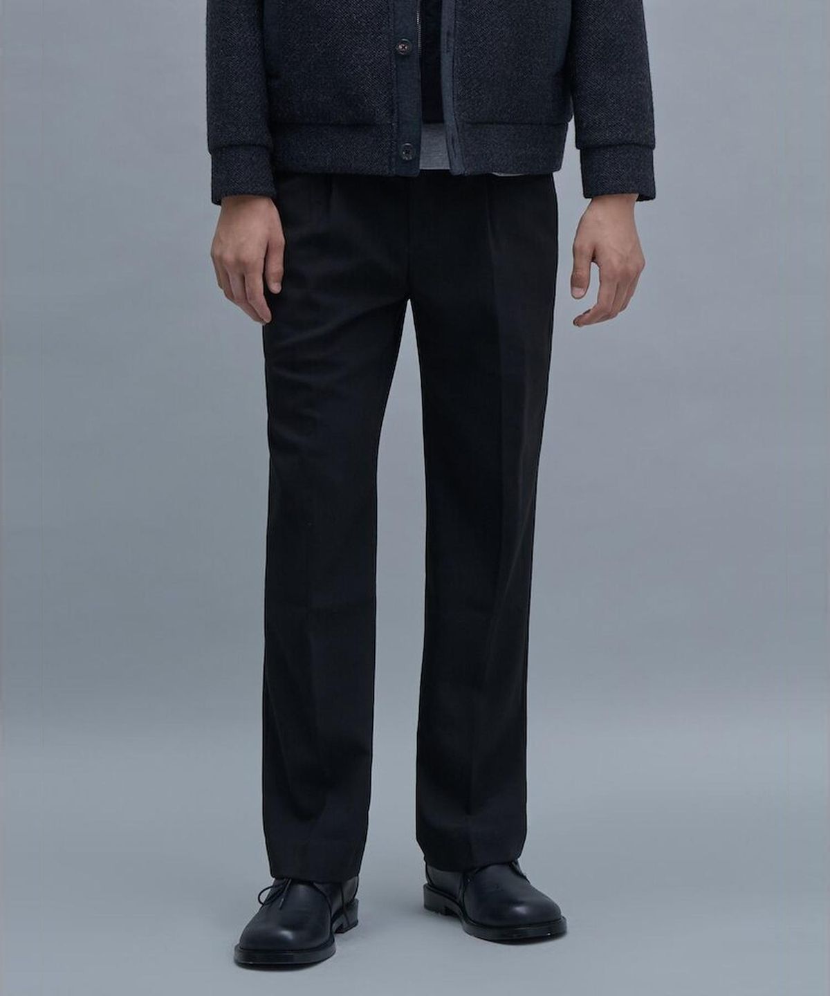 시프트지(SHIFT.G) Semi Wide OneTuck Slacks  Black