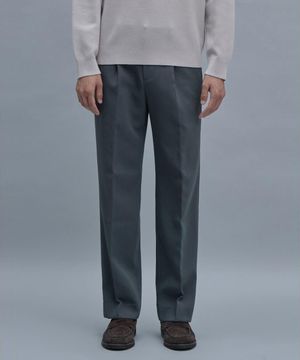 Semi Wide OneTuck Slacks  Khaki