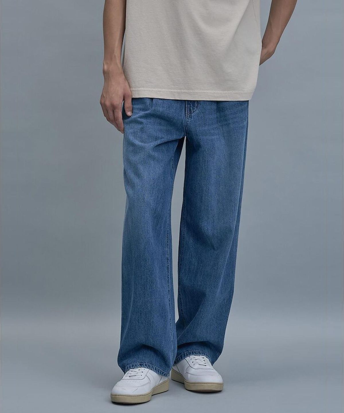 시프트지(SHIFT.G) WHPH OneTuck Wide Denim Pants  Navy