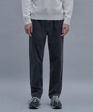 Officer Pleats Denim Pants  Grey