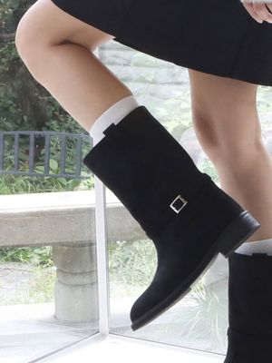 Simson 심슨 벨티드 미들부츠 AHFB004