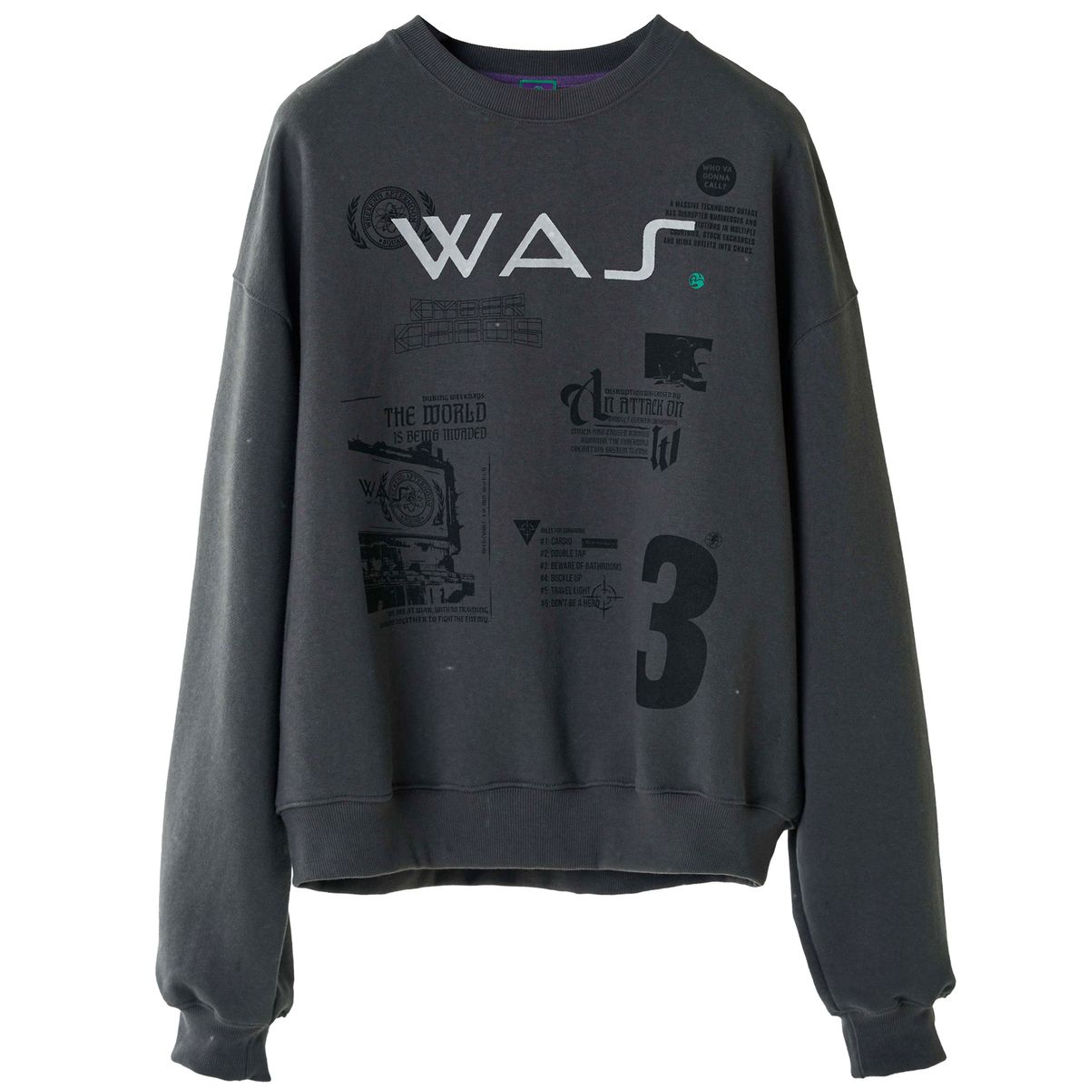 워즈(WAS) 스타 WAS 크루넥 (GRAY)