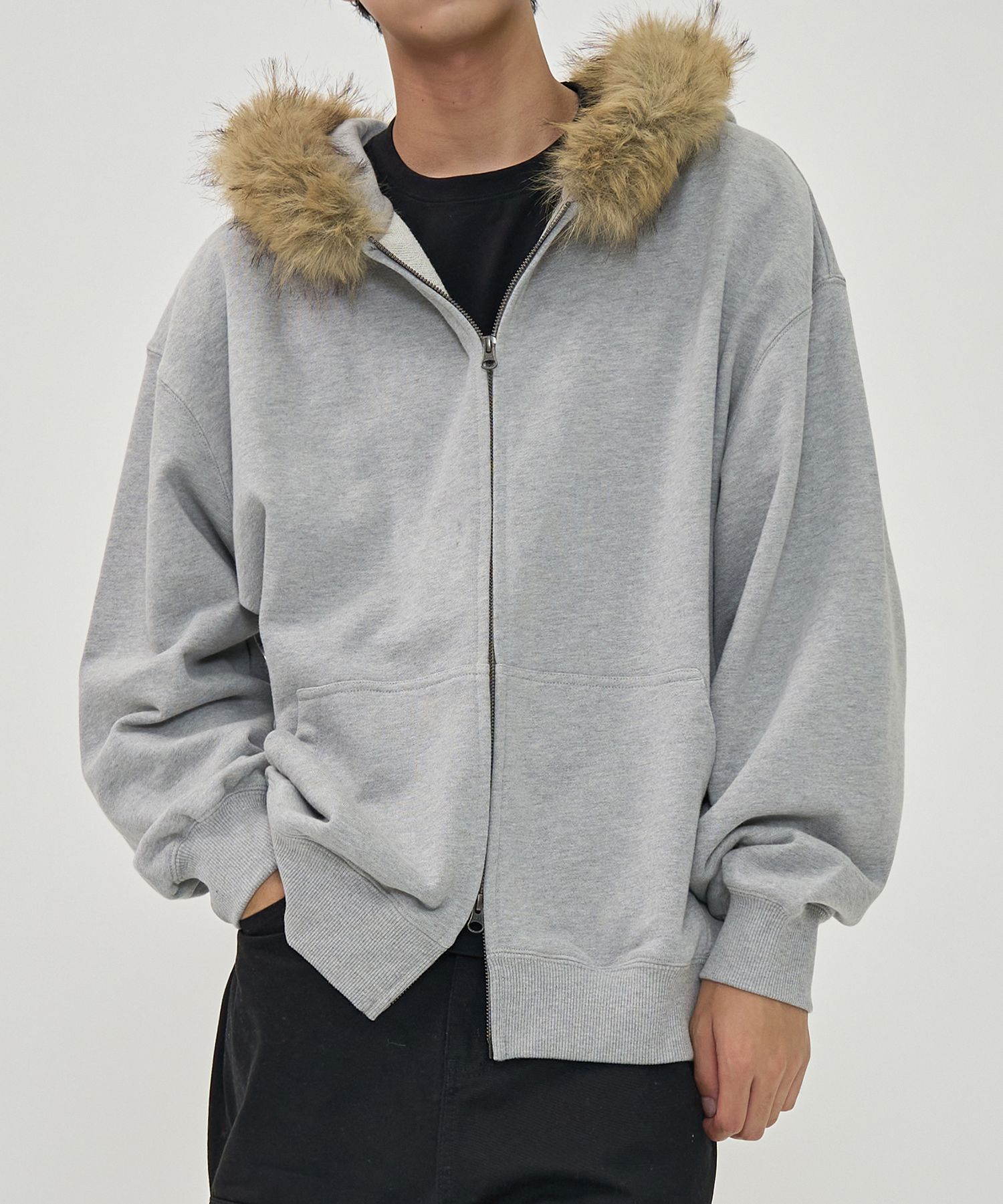 MUSINSA公式 | TOFFEE ファースウェットフードジップアップ 