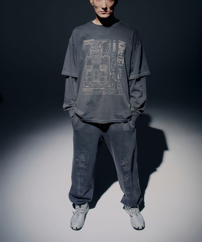 기동전사 건담 MOBILE SUIT GUNDAM CHARS COUNTERATTACK PIGMENT WASHING JOGGER PANTS (2 COLOR)