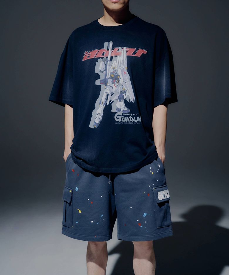 기동전사 건담 MOBILE SUIT GUNDAM PAINTING CARGO SHORT PANTS (3 COLOR)