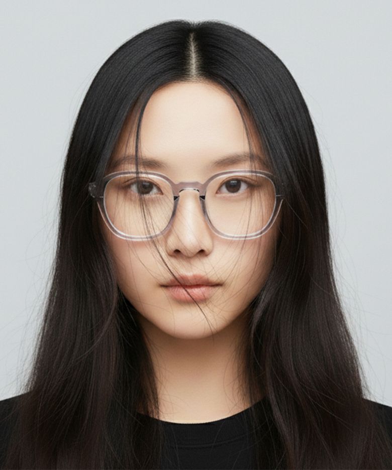 Rouge 그레이/블랙 안경 DR2110N