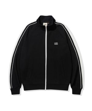 스몰 스퀘어 로고 트랙 집업_블랙