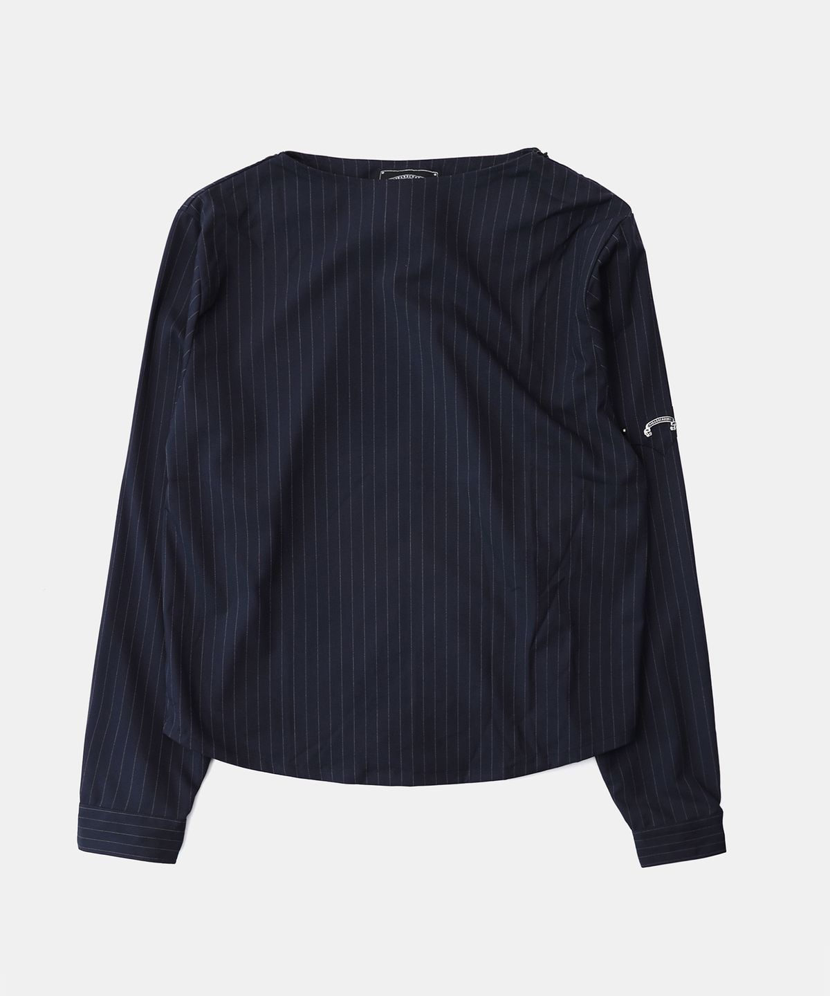 배드블러드(BADBLOOD) 바이퍼 로고 보트넥 롱슬리브 - 네이비/스트라이프