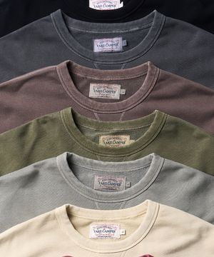 [2PACK] 450g 헤비 피그먼트 가이루빠 디테일 맨투맨 [8COLOR]