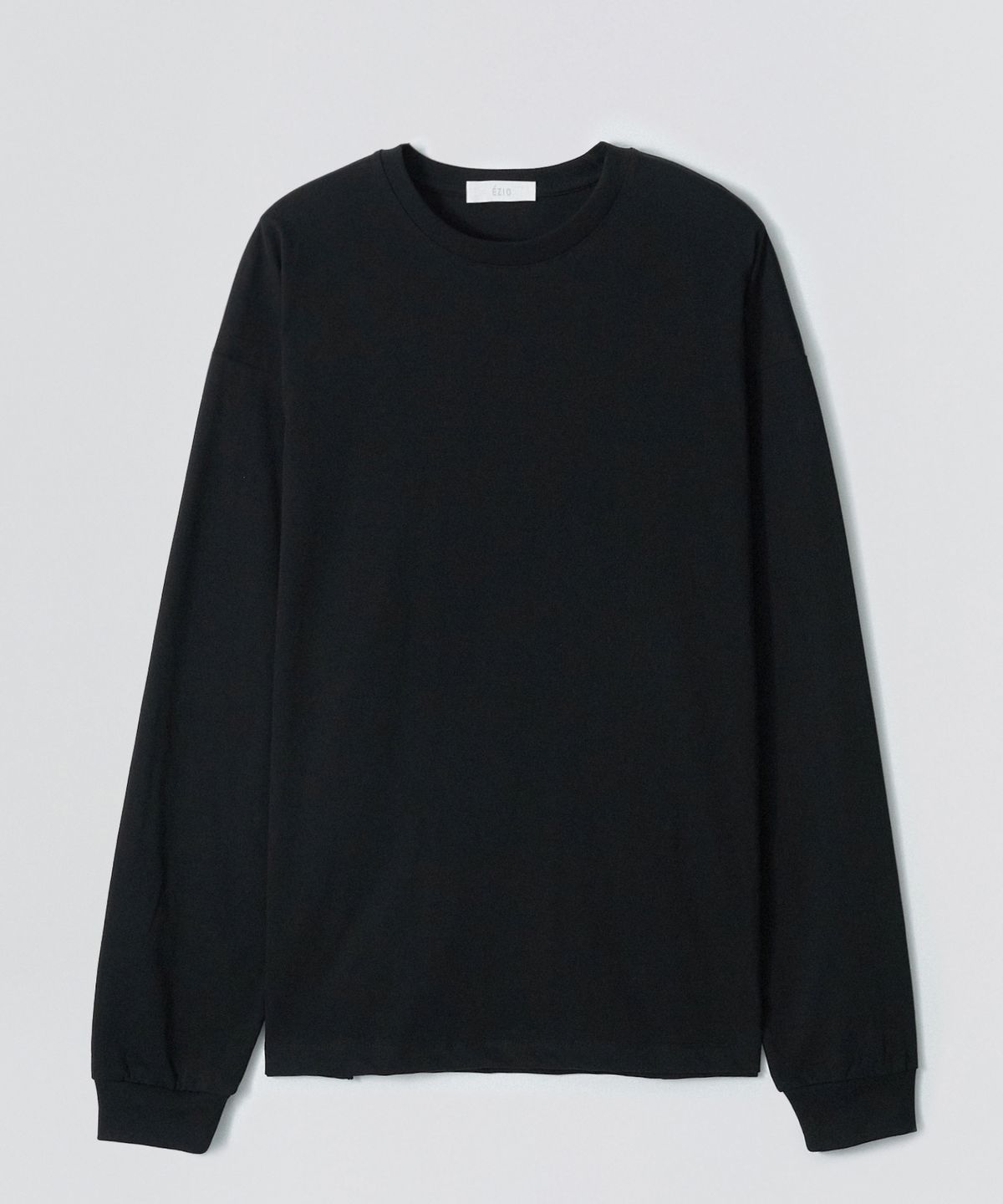 이지오(EZIO) Cotton Long Sleeve T-shirt_Black