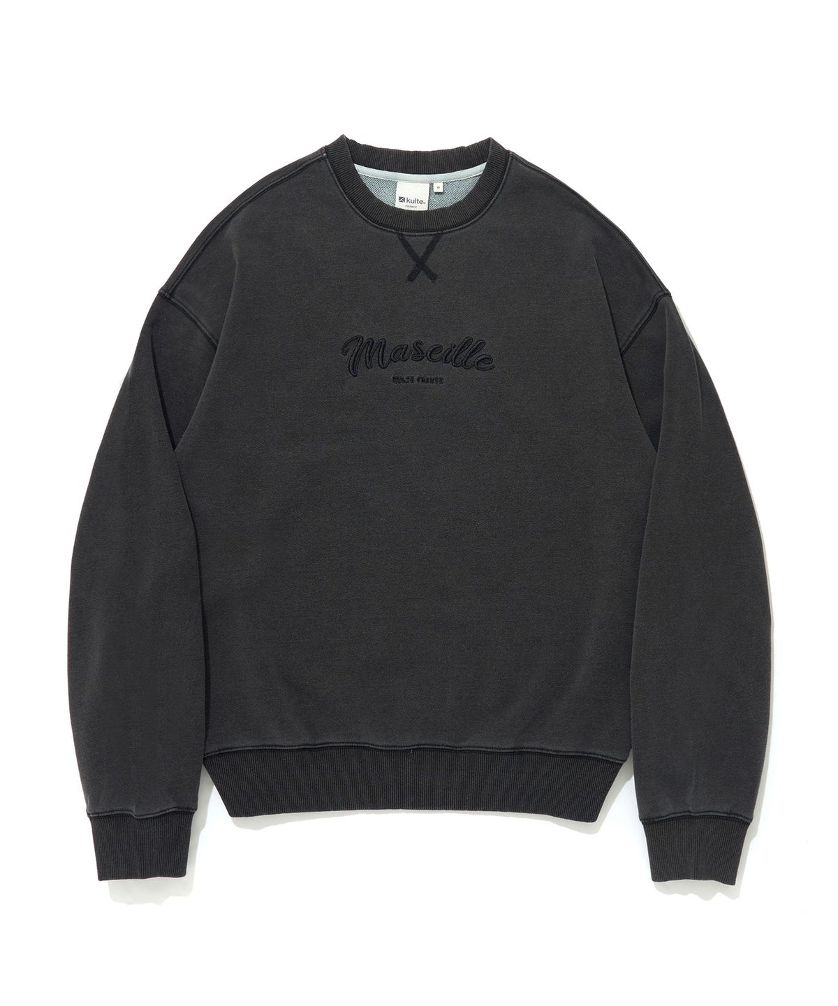 쿨트(KULTE) MARSEILLE PIGMENT CREWNECK_BLACK