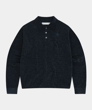 벨루어 솔리드 PK니트 [네이비]