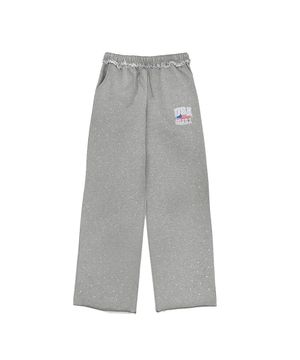 CRYSTAL BAGGY SWEAT PANTS [GRAY]