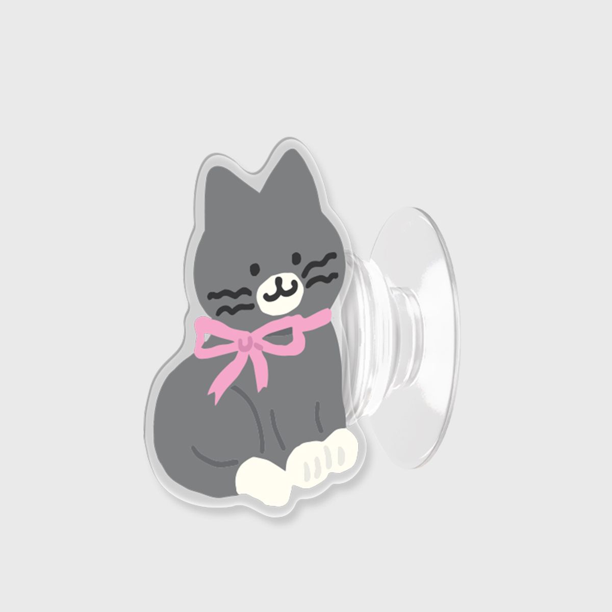 더나인몰(THE NINEMALL) [아크릴스마트톡] pink ribbon hey cat