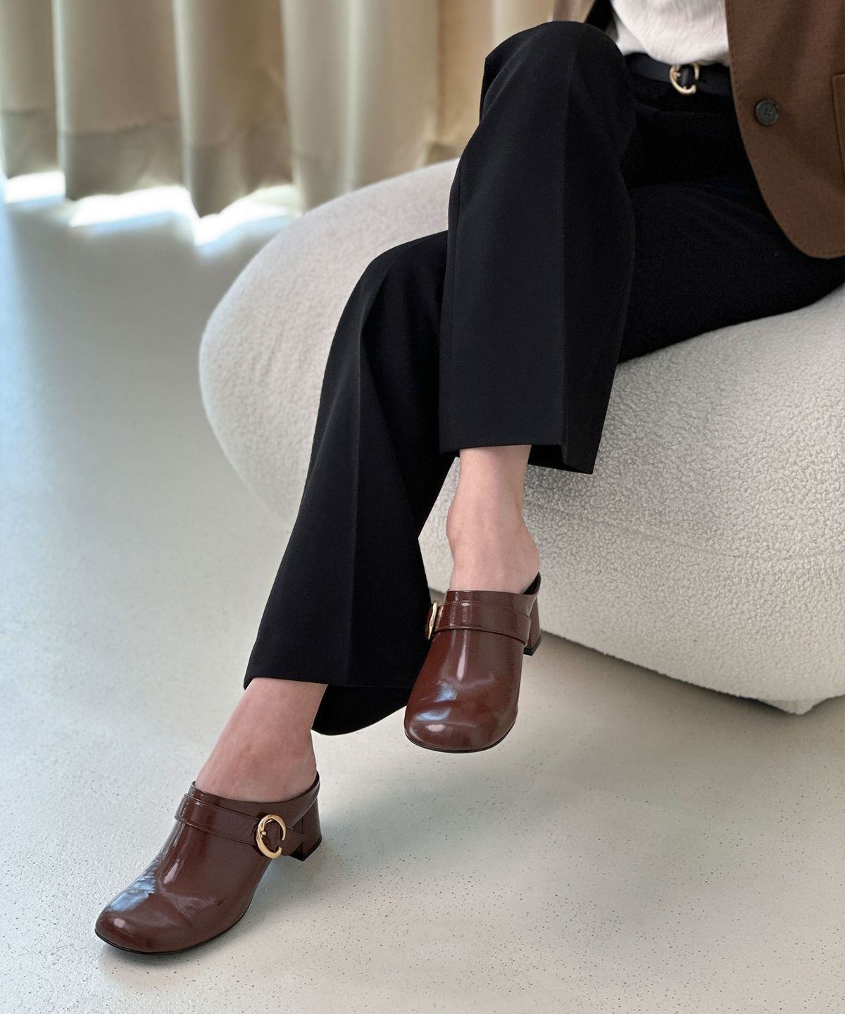 우디레(UDIRE) Affetto_Mule_Brown(UFB1PU20BR)