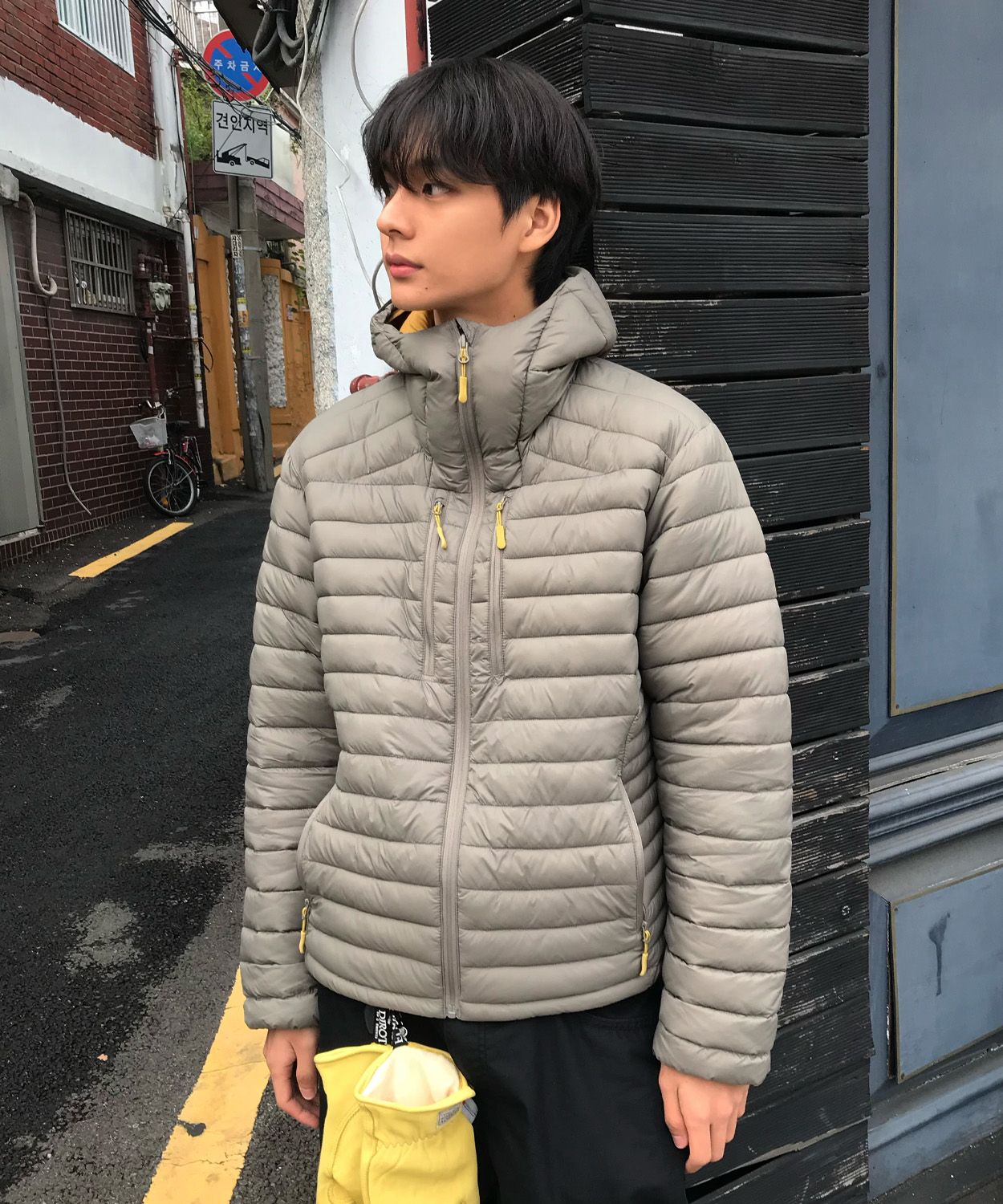 MUSINSA公式 | LEIRE エッセンシャルフードパーカーライトダウン