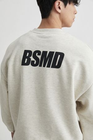 백로고 오버핏 스웻 셔츠 맨투맨