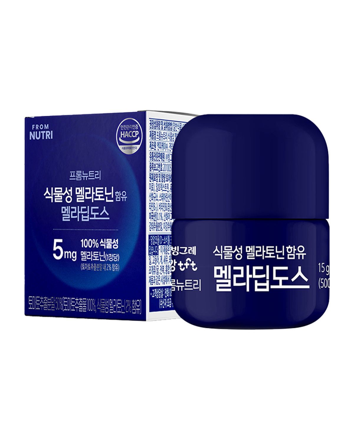 빙그레(BINGGRAE) 프롬뉴트리 멜라딥도스 미국 식물성 멜라토닌 5mg 함유 1박스 (1개월분)