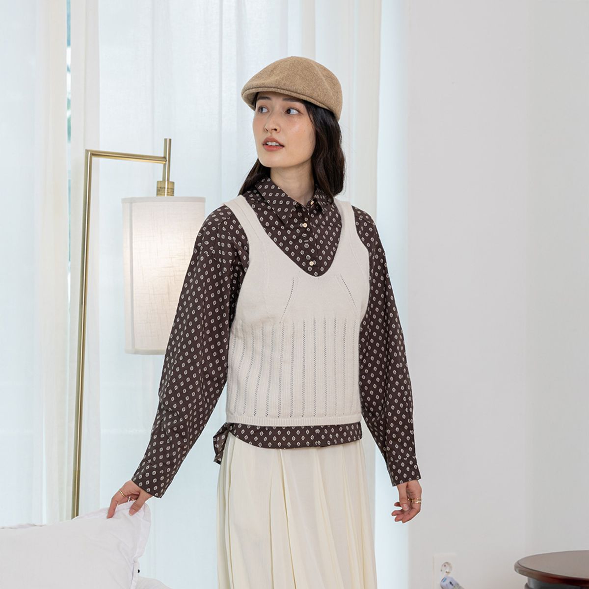 랭썬(LANGSON) LS_Simple knit vest_2color