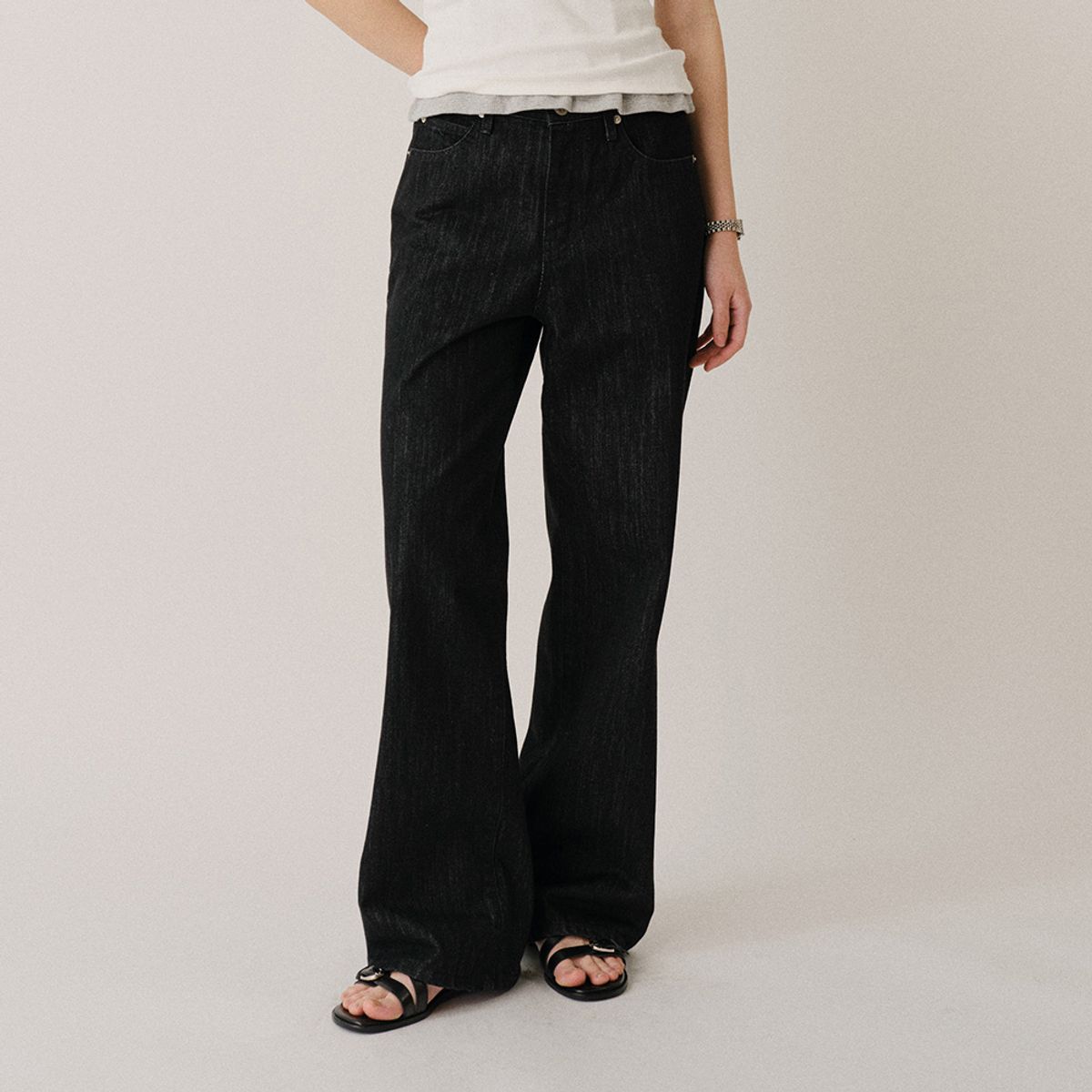 호와스(HOWUS) LOW-RISE DENIM (DARK BLACK)