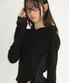 DOT PANEL SLIM HOODIE LONG SLEEVE BLACK