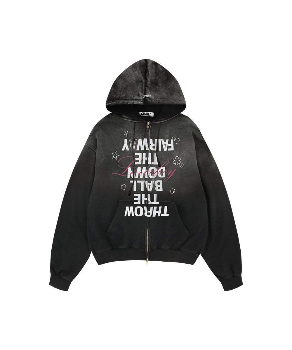grailz OVER GRAPHIC VINTAGE ZIP HOODIE韓国 MUSINSA | GRAILZ OVER GRAPHIC VINTAGE ZIP HOODIE [BLACK]