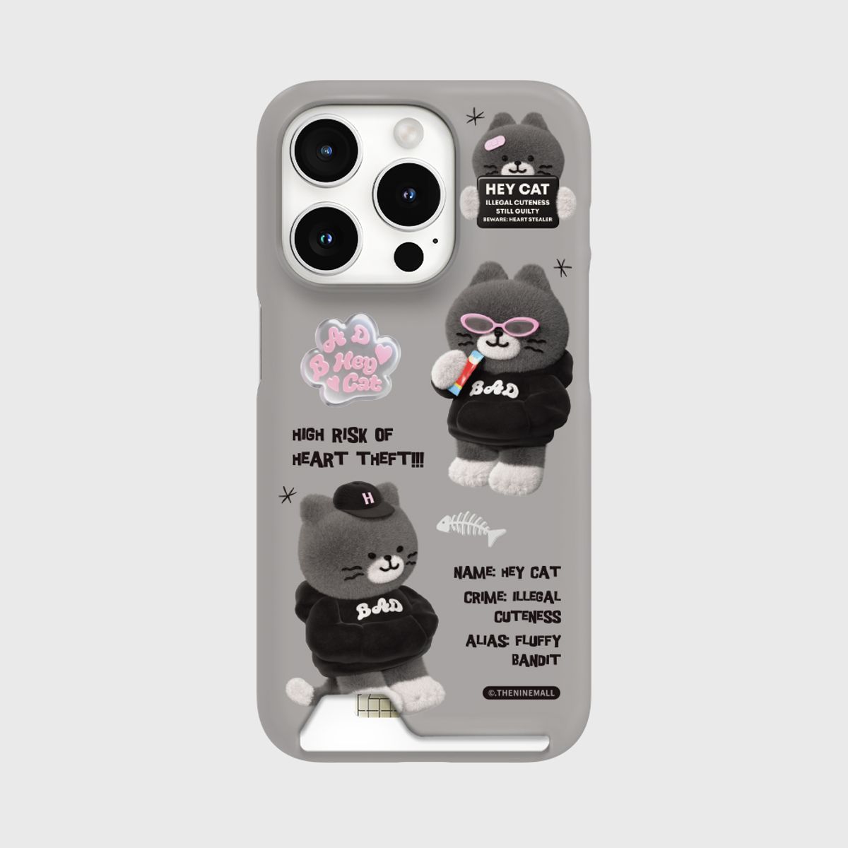 더나인몰(THE NINEMALL) pattern bad hey cat [카드수납 폰케이스]