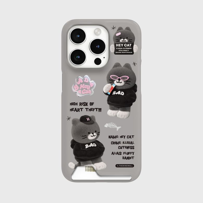 pattern bad hey cat [카드수납 폰케이스]
