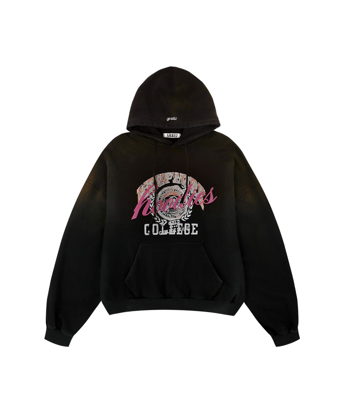그레일즈(GRAILZ) SHEPHERD SUN FADED HOODIE [BLACK]