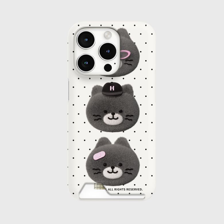 bad hey cat face [카드수납 폰케이스]