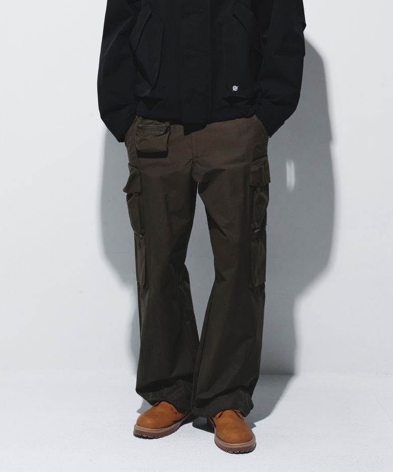 MINI BAG DOUBLE POCKET WIDE PANTS - KHAKI