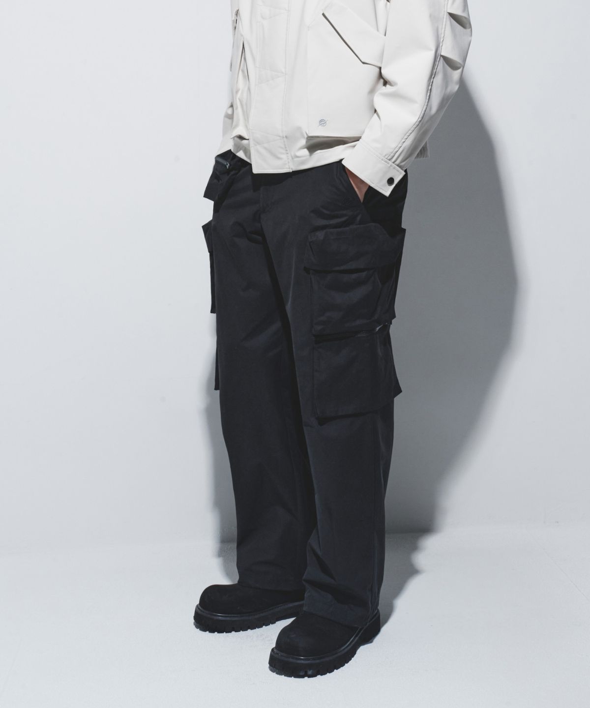 칼라파타르(KALAPATTHAR) MINI BAG DOUBLE POCKET WIDE PANTS - BLACK