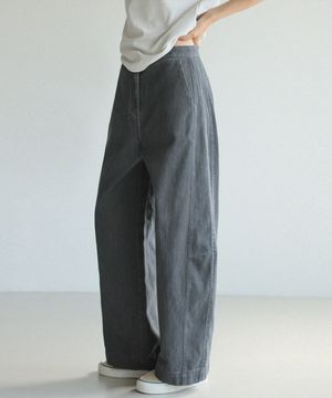 피그먼트 다트 절개 팬츠