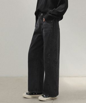 576 다트 절개 블랙 팬츠