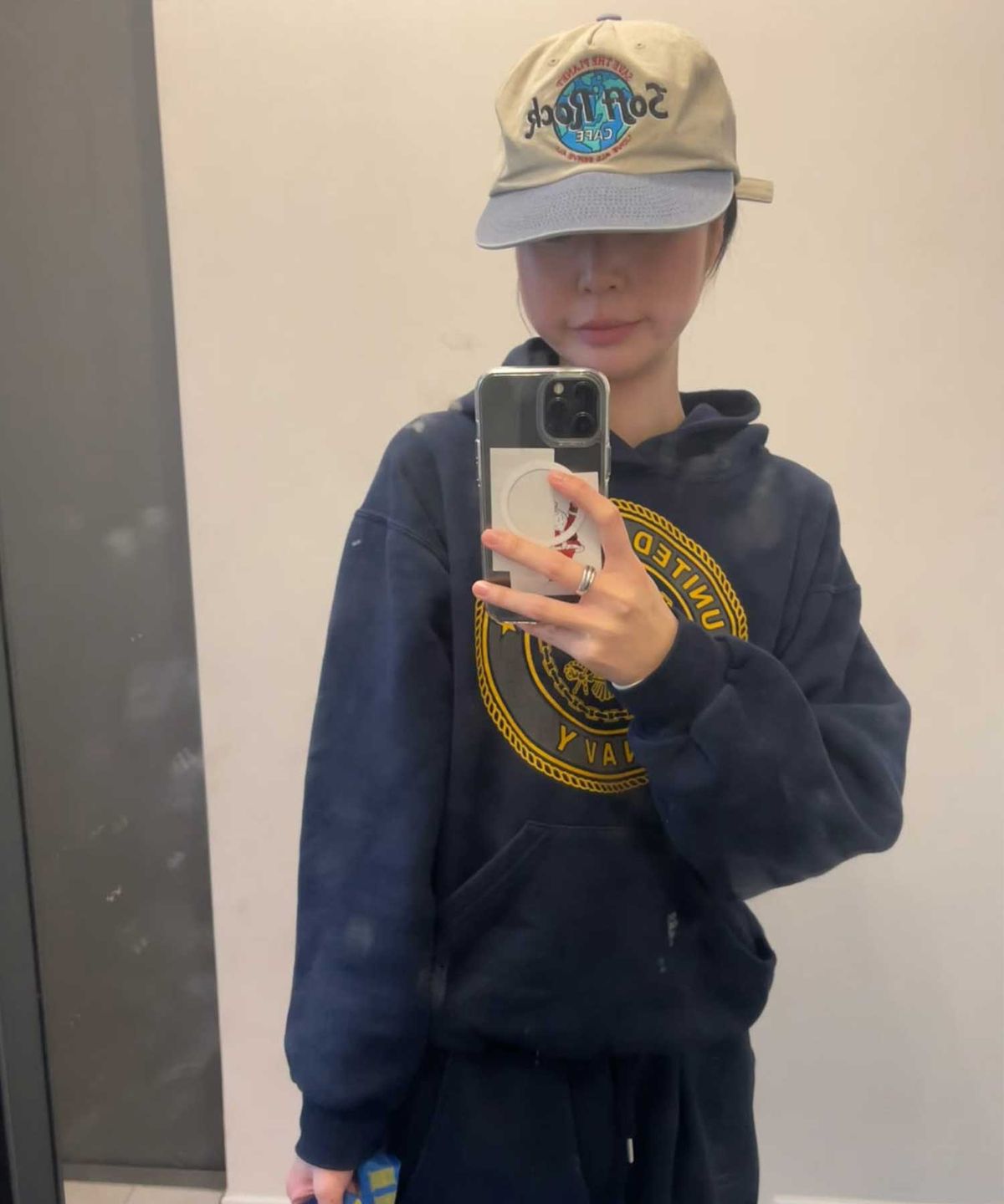 마스컴퍼니(MASCOMPANY) Soft Rock Cafe cap - washed gray/blue