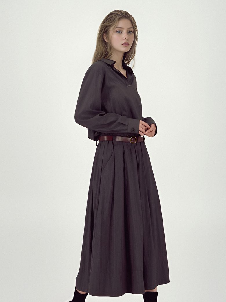 Glossy Set-Up Two-Piece _D.Brown