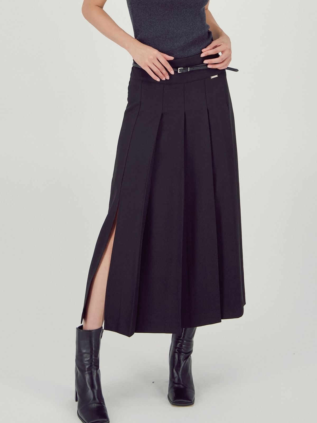 아쿠드(ACUD) Urban Pleats Skirt _Black