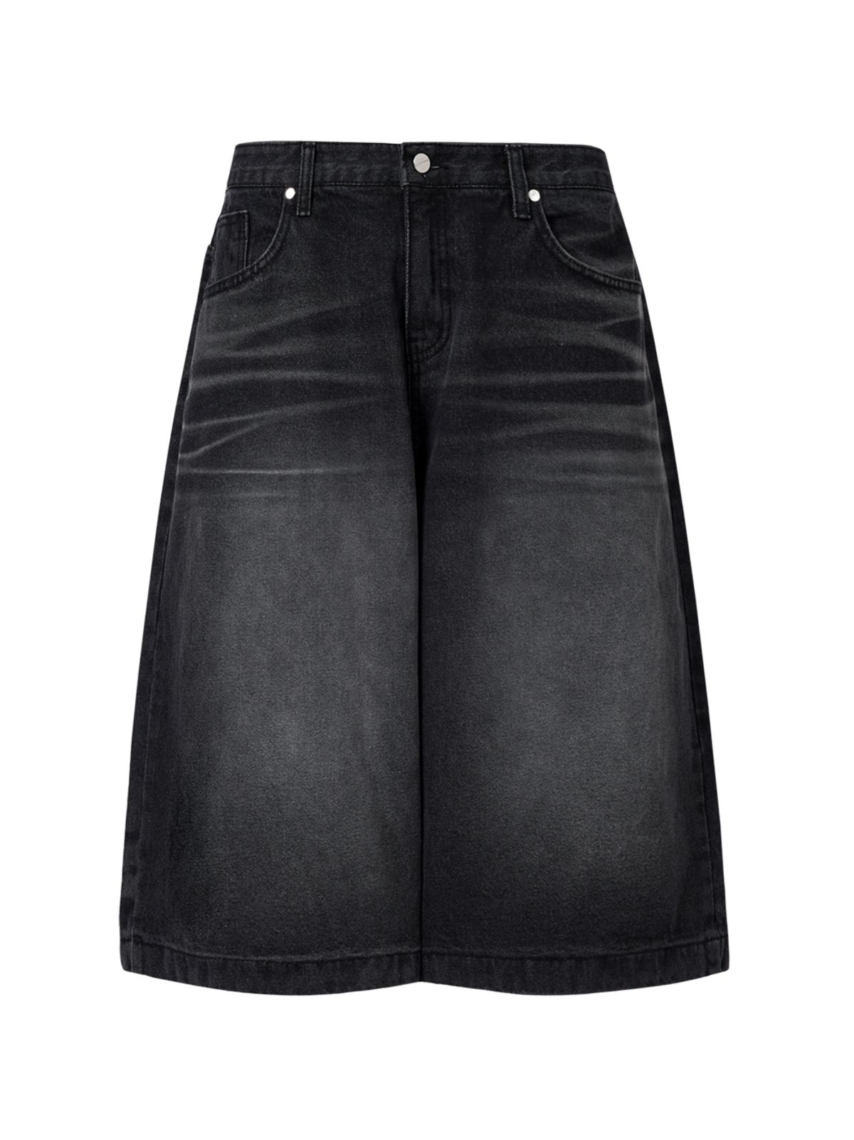 르렌느(LERENNE) Denim Bermuda Pants - Black