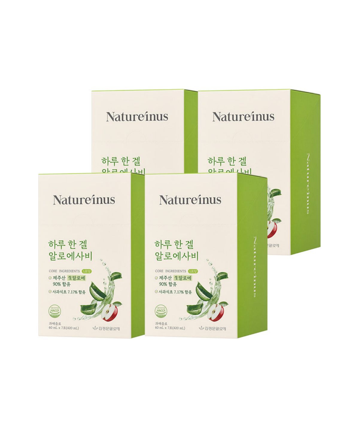 김정문알로에(KIMJEONGMOONALOE) 하루 한 겔 알로에사비(60ML7포) 4개