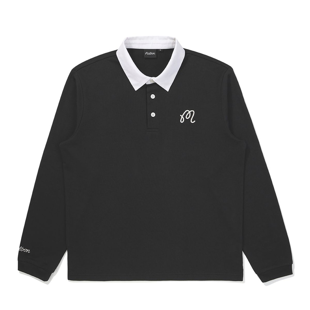 말본 골프(MALBON GOLF) M 클래식 클레릭 티셔츠 BLACK (MAN)