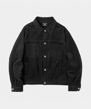 소프트 코듀로이 트러커 자켓 블랙