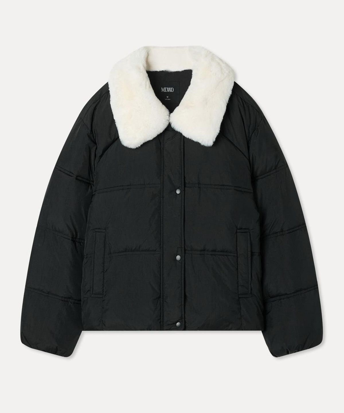 미쏘(MIXXO) 페이크퍼카라 숏패딩_MIWJPGV2PG