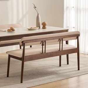 더우디 3인용 원목 등받이 벤치