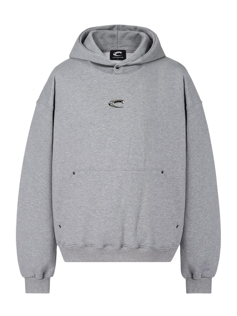 Metal Logo Hoodie - Grey
