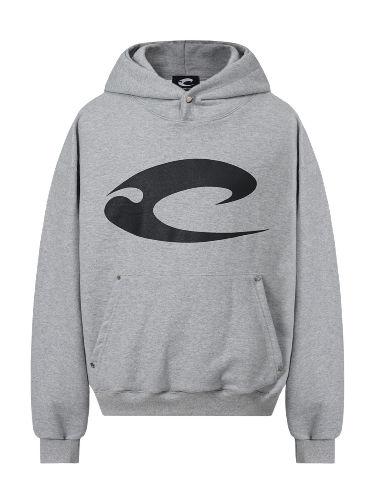 르렌느(LERENNE) Logo Printing Hoodie - Grey