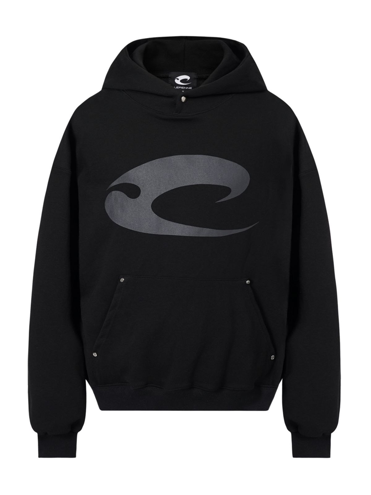 르렌느(LERENNE) Logo Printing Hoodie - Black