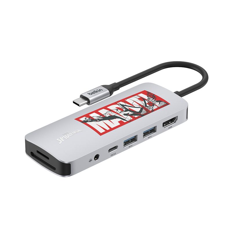 마블 스파이더맨 7in1 USB C타입 멀티 허브 AVC009qcMV