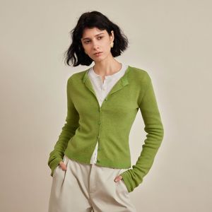 YY_Crew neck long thin cardigan_3color